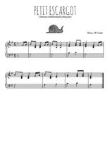 Téléchargez l'arrangement pour piano de la partition de Traditionnel-Petit-escargot en PDF, niveau moyen